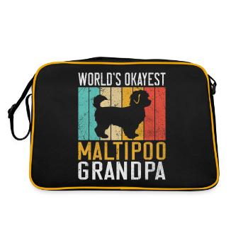 Maltipoo Gifts - Retro Tasche - Schwarz/Gold - Hinten