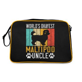Maltipoo Gifts - Retro Tasche - Schwarz/Gold - Hinten
