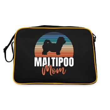 Maltipoo Gifts - Retro Tasche - Schwarz/Gold - Hinten