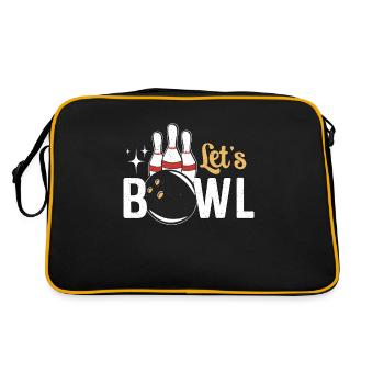 Alley Bowling Let's Bowl Ninepins Bowling Player - Retro Tasche - Schwarz/Gold - Hinten