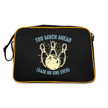 Alley Bowling Too Much Head Bowling League Player - Retro Tasche - Schwarz/Gold - Hinten