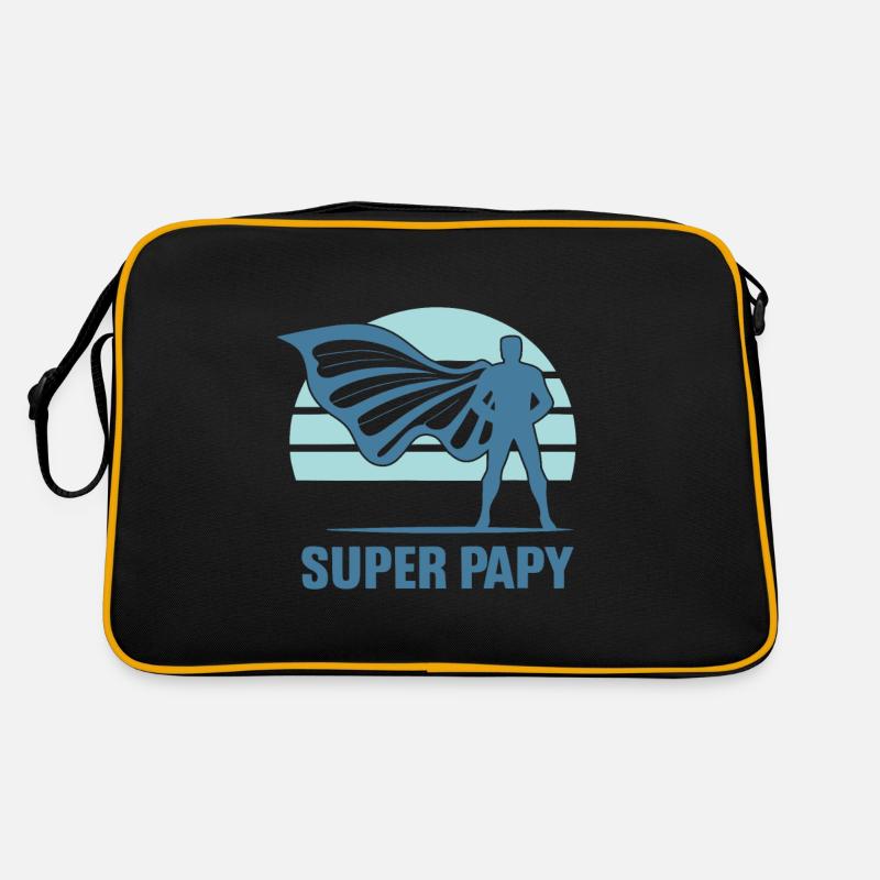 Super Papy Meilleur Grand Père Cadeau Papi Vintage Sac Retro