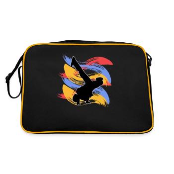 Breakdancing - Retro Tasche - Schwarz/Gold - Hinten