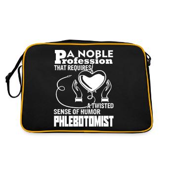 Phlebotomist Phlebotomist Sense Of Humor - Retro Bag - black/gold - Back