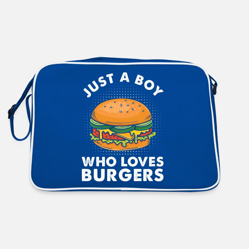 Burger Cheeseburger Hamburger Fan Geschenk Retro Tasche