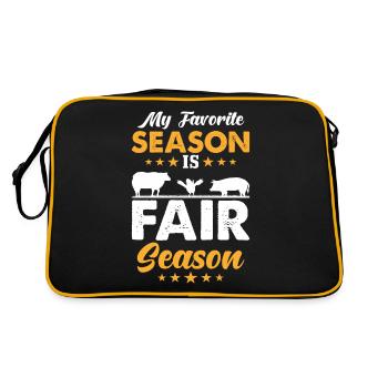 Cattle Market Farmer Farmer's Market Cattle Auction - Retro Bag - black/gold - Back