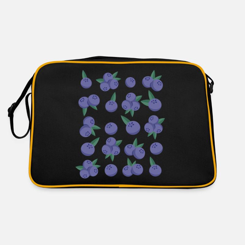Blueberries Berries Fruit Pattern Retro Bag