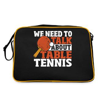 Ping Pong Player We Need To Talk About Table - Retro Bag - black/gold - Back