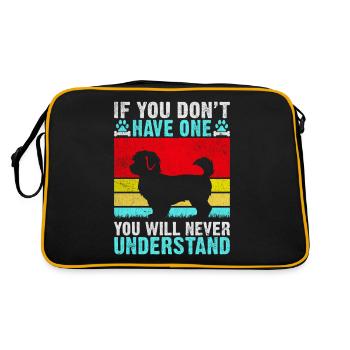 Maltipoo Gifts - Retro Tasche - Schwarz/Gold - Hinten