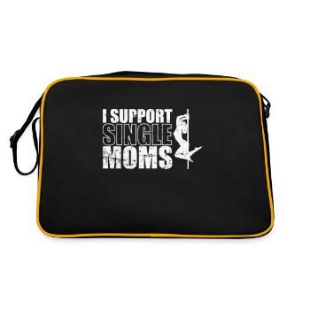 I Support Single Moms Pole Dance Pole - Retro Bag - black/gold - Back