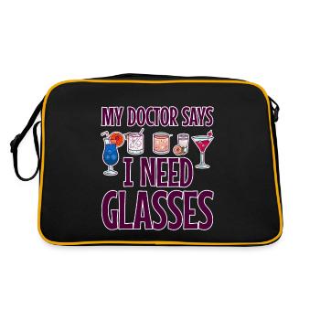 Mon médecin me dit que j’ai besoin de lunettes 2 - Sac Retro - noir/or - Dos
