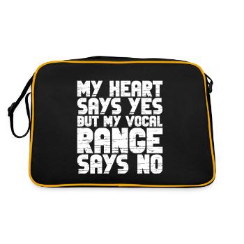 My Heart Says Yes But My Vocal Range Says No 3 - Retro Bag - black/gold - Back