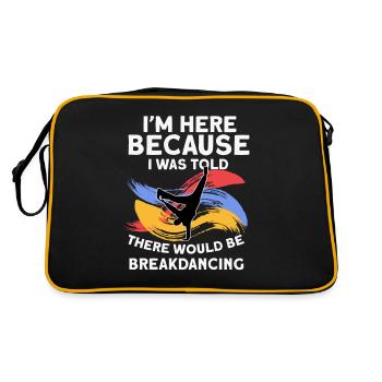 Breakdancing - Retro Tasche - Schwarz/Gold - Hinten