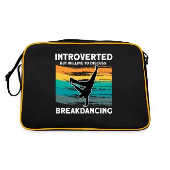 Breakdancing - Retro Tasche - Schwarz/Gold - Hinten