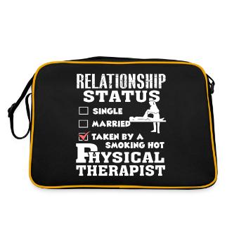 Physical Therapist Relationship Status - Retro Bag - black/gold - Back