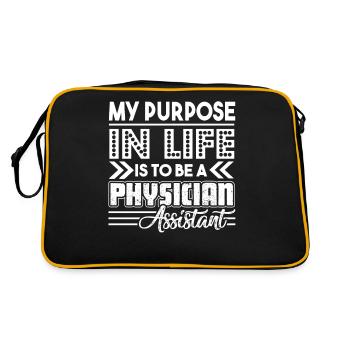 Physician Assistant My Purpose In Life - Retro Bag - black/gold - Back