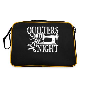 Quilter Quilters Do It All Night - Retro Bag - black/gold - Back