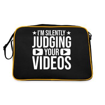 Reaction Streamer Video Reaktion Content Creator - Retro Bag - black/gold - Back