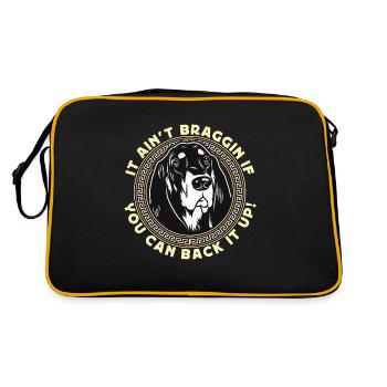 Coonhound It Ain't Braggin If You Can Dog Breed - Retro Bag - black/gold - Back