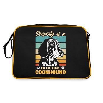 Coonhound Property Of Bluetick Retro Dog Breed - Retro Bag - black/gold - Back