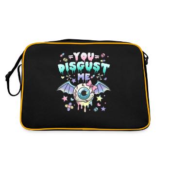 You Disgust Me Chibi Kawaii Anime Pastel Goth - Retro Bag - black/gold - Back
