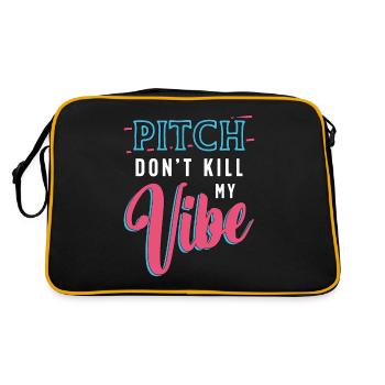 Kickball Pitch Don't Kill My Vibe Kickball Team - Retro Tasche - Schwarz/Gold - Hinten