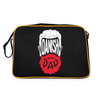 Danish Dad - Retro Tasche - Schwarz/Gold - Hinten