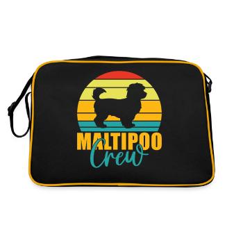 Maltipoo Gifts - Retro Tasche - Schwarz/Gold - Hinten