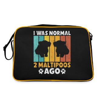 Maltipoo Gifts - Retro Tasche - Schwarz/Gold - Hinten