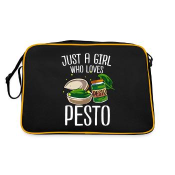Pesto - Retro Tasche - Schwarz/Gold - Hinten