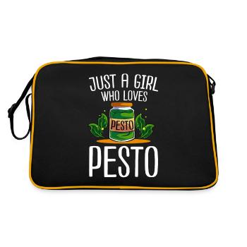 Pesto - Retro Tasche - Schwarz/Gold - Hinten