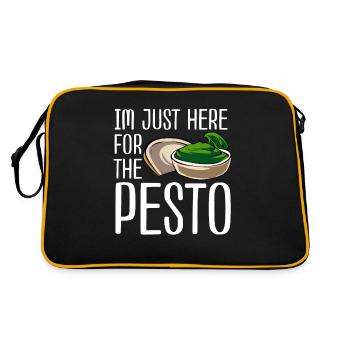 Pesto - Retro Tasche - Schwarz/Gold - Hinten