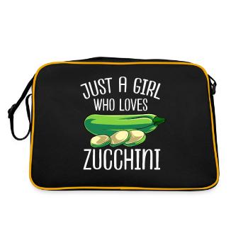 Zucchini - Retro Tasche - Schwarz/Gold - Hinten