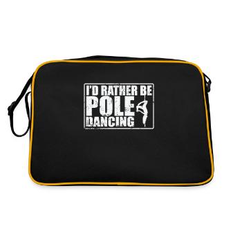 I'd rather be Pole Dancing Stange - Retro Bag - black/gold - Back