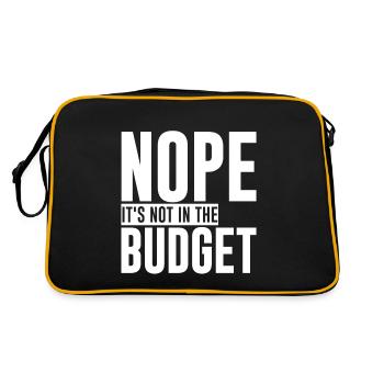 Nope It's Not In The Budget - Retro Bag - black/gold - Back