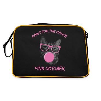 Pattes pour la cause: Octobre rose - Sac Retro - noir/or - Dos