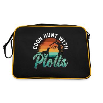 Coonhound Coon Hunt With Plotts Treeing Walker - Retro Bag - black/gold - Back