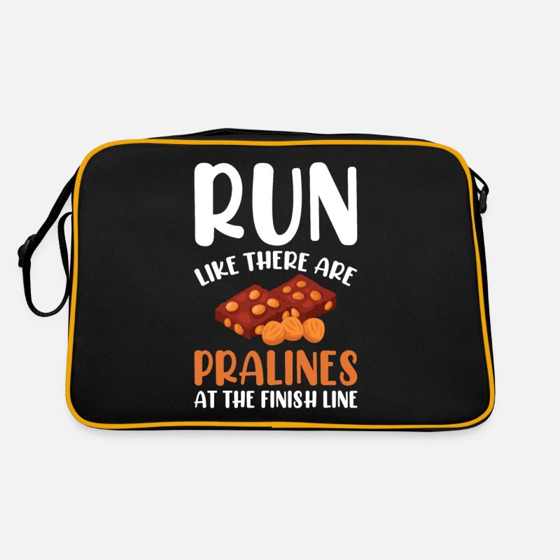 Ligne d’arrivée du marathonien de marathon Dire drôle - Sac Retro - noir/or