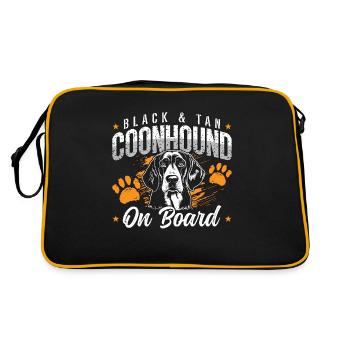 Coonhound Black & Tan Coonhound On Board Dog Club - Retro Bag - black/gold - Back
