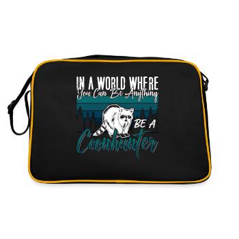 Coonhound In A World Where You Can Treeing Walker - Retro Bag - black/gold - Back