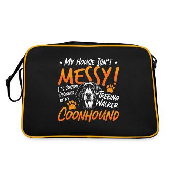 Coonhound My House Isn't Messy It's Treeing Walker - Retro Bag - black/gold - Back