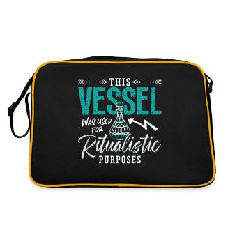 Anthropology This Vessel Was Used For Paleontology - Retro Bag - black/gold - Back