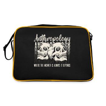 Anthropology Where The Answer Paleontology Science - Retro Bag - black/gold - Back