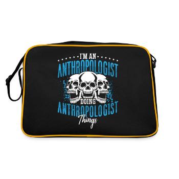 I'm An Anthropologist Doing Ethnography Forensic - Retro Bag - black/gold - Back