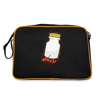 Ant carries spreader industrious insects - Retro Bag - black/gold - Back