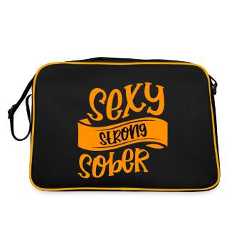 Sexy Strong Sober 4 - Retro Tasche - Schwarz/Gold - Hinten