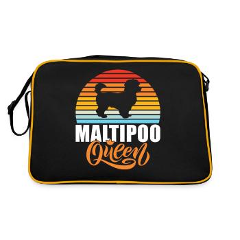 Maltipoo Gifts - Retro Tasche - Schwarz/Gold - Hinten