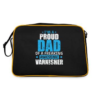 I'm a Proud Dad of a Varnisher Profession - Retro Bag - black/gold - Back