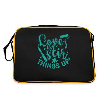 Love to Stir Things up Profession Painter Varnisher - Retro Bag - black/gold - Back