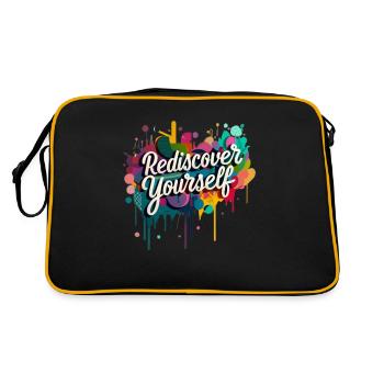 Redécouvrez l’art motivant - Sac Retro - noir/or - Dos